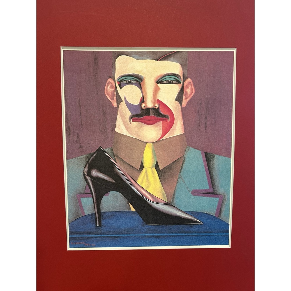 RICHARD LINDNER RARE VINTAGE 1977 POP ART‎ LITHOGRAPH PRINT " THE SHOE " 1976